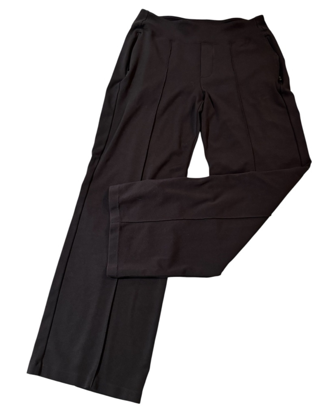 Athleta Eastbound Black Boot-Cut Ponte Pull-On Pants, size 8 - Picture 2 of 7